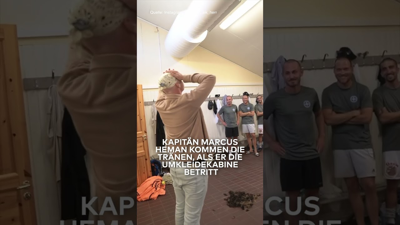 GÄNSEHAUT-MOMENT: Schwedisches Team setzt Zeichen für Krebs erkrankten Mitspieler I WELT #shorts