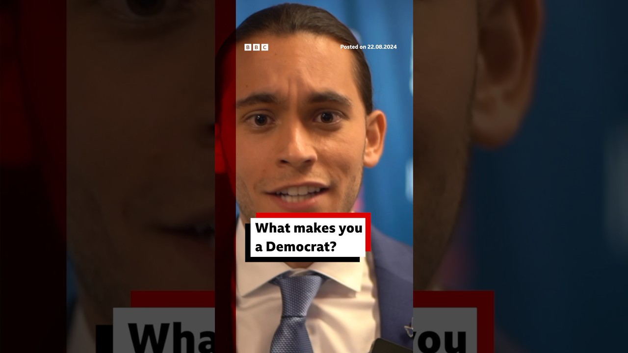 Young Democrats share why they support the party at the DNC. #USElection #BBCNews