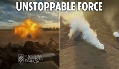 Moment Ukrainian troops storm Russian lines despite being ‘outnumbered nearly 3 to 1’