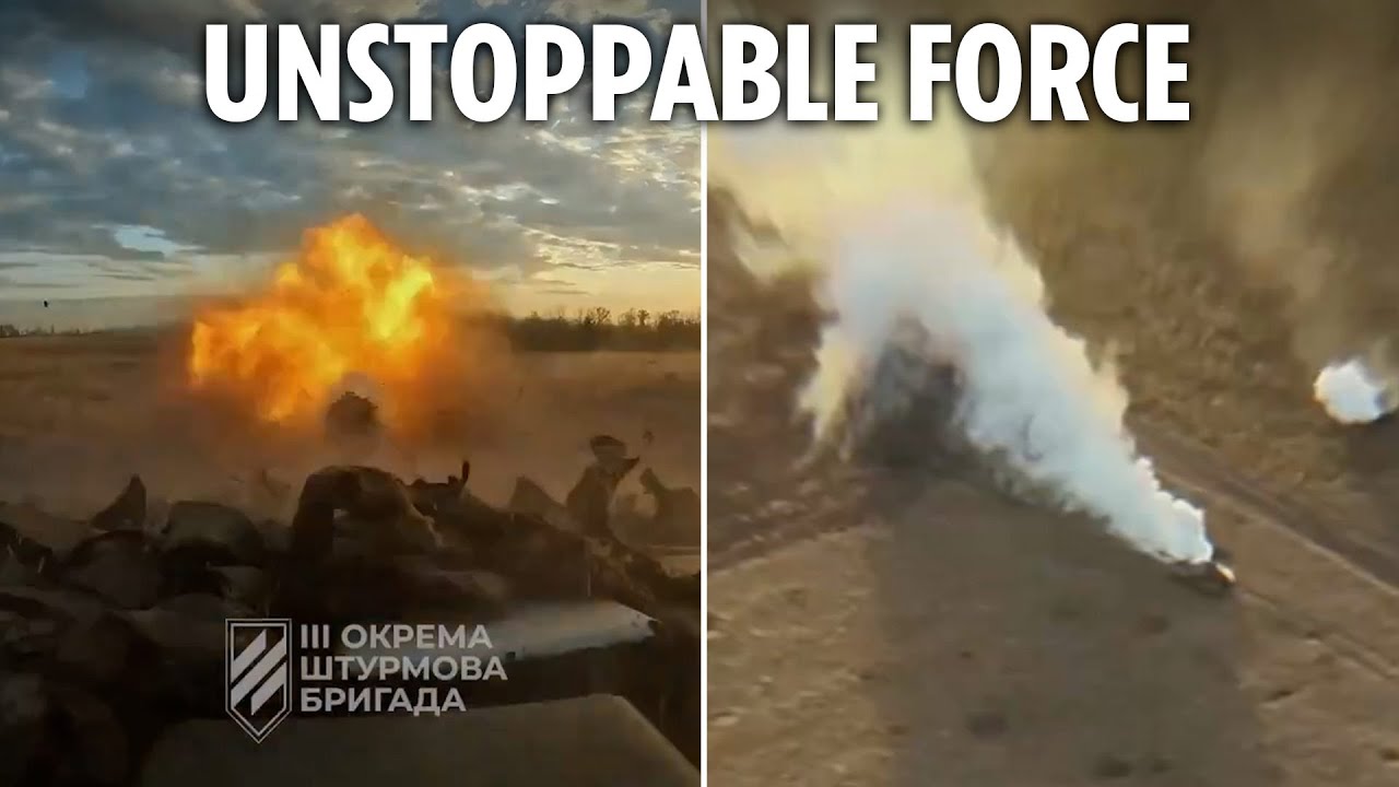 Moment Ukrainian troops storm Russian lines despite being ‘outnumbered nearly 3 to 1’