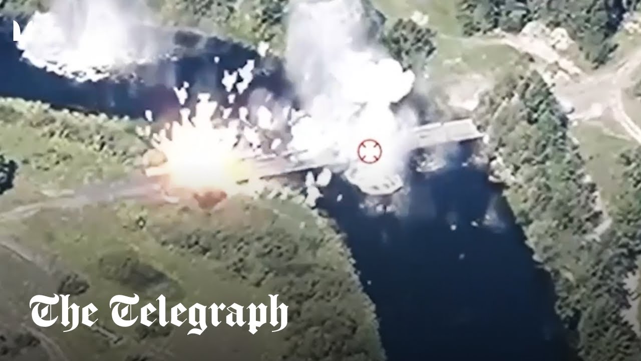Ukraine destroys Russian pontoon bridges in Kursk