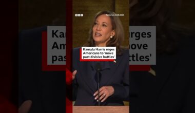 Kamala Harris accepted the Democratic nomination for president at the DNC. #USElection #BBCNews