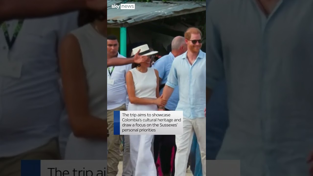 Colombia: Prince Harry and Meghan take part in drums workshop in Cartagena