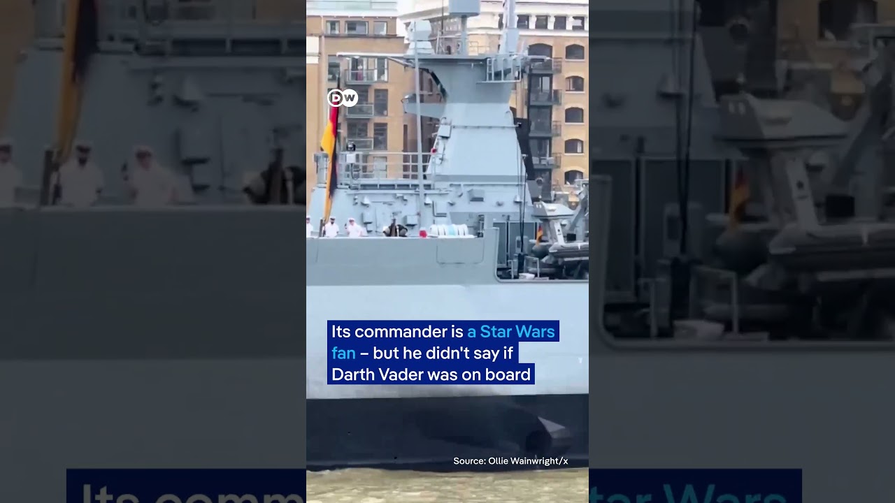 German warship blasts Imperial March in London  | DW News