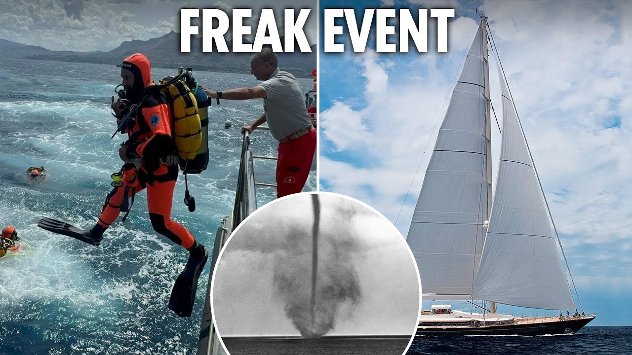 Extreme 'Black Swan' water tornado sunk Bayesian superyacht