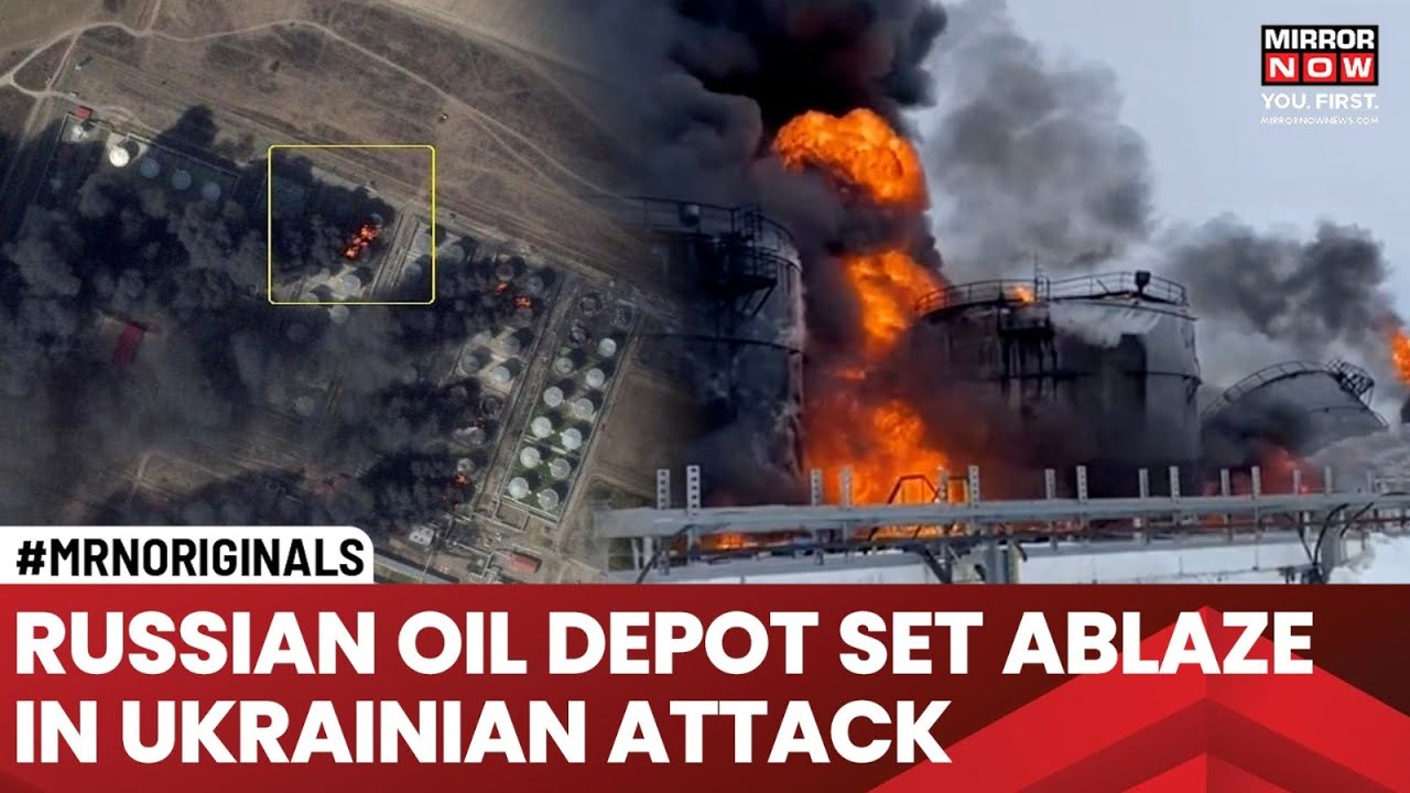 Russian Ukraine War | Russian Oil Depot Set Ablaze Due To Ukrainian Drone Attack, What Happerned?