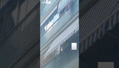 Bricklayer rescues boy hanging over balcony