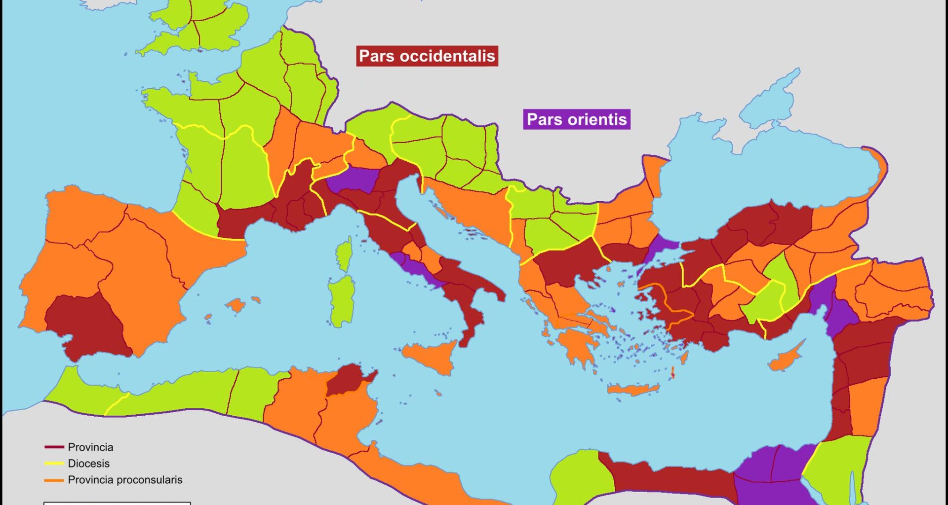 Map of the richest areas of the Roman Empire in 395.