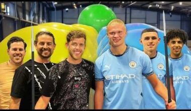 Giant Balloon Battle Vs Haaland, Foden & Lewis from Man City
