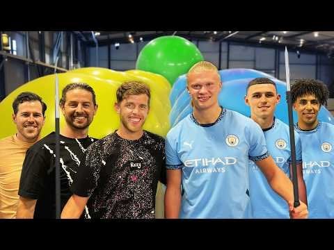 Giant Balloon Battle Vs Haaland, Foden & Lewis from Man City