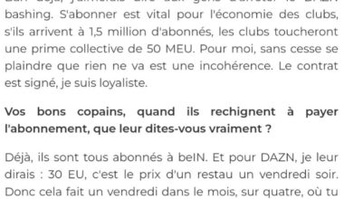 Interview lunaire de Laurent Nicollin sur les tarifs de DAZN