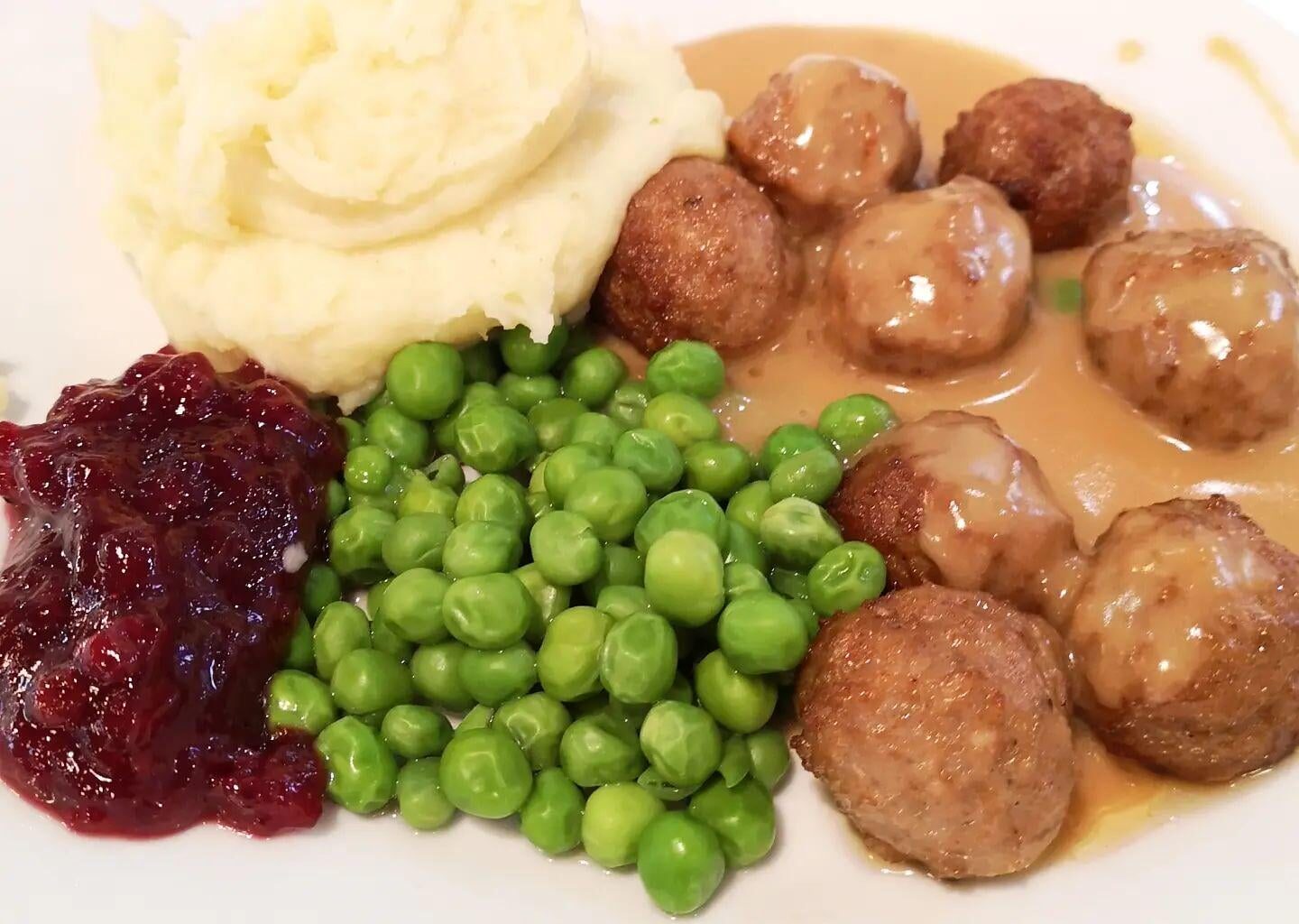 half price Swedish meatballs at a famous furniture shop