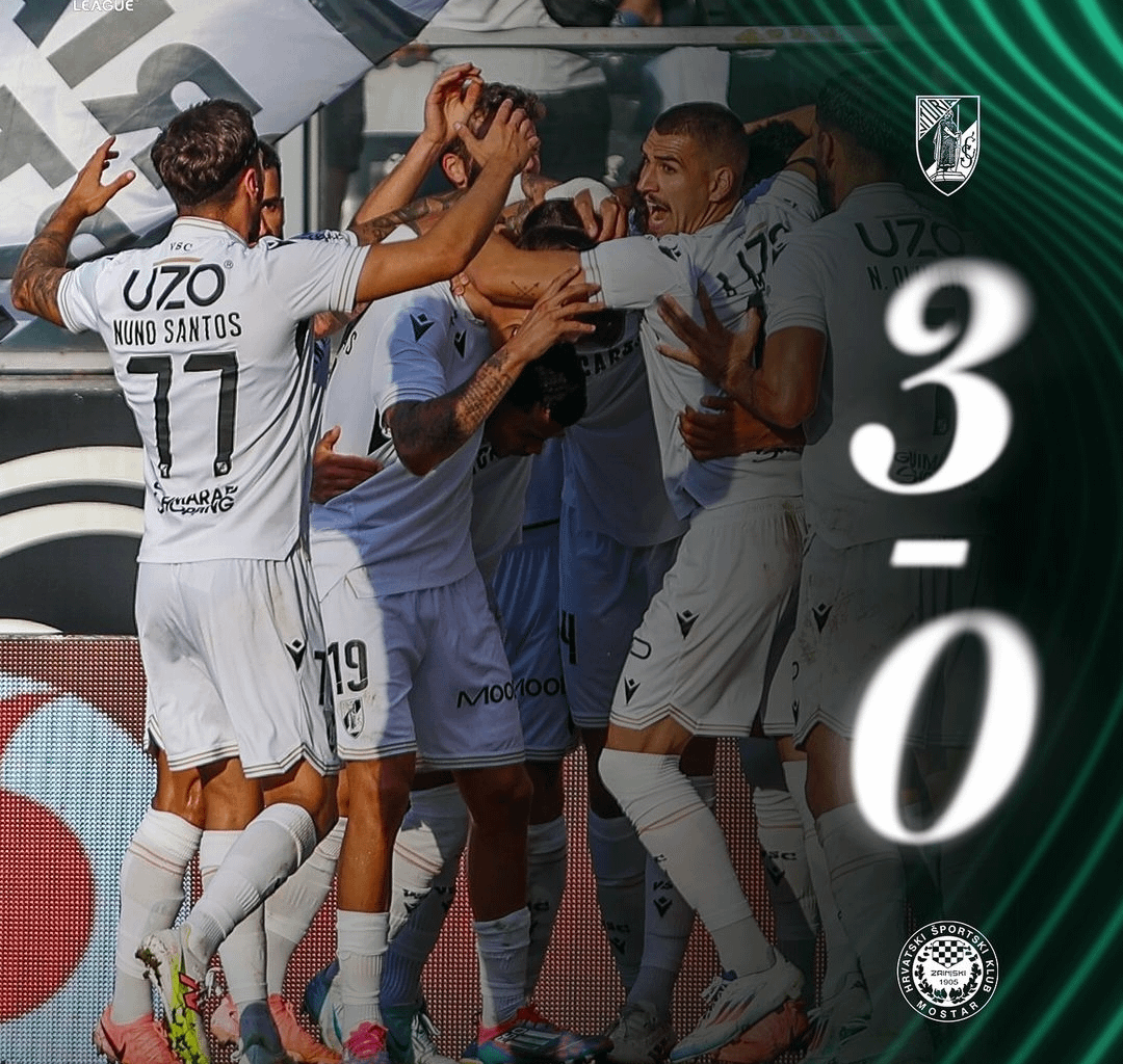 Vitória SC vence a 1° mão frente ao Zrinjski Mostar por 3-0