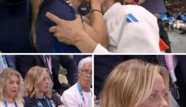 La gueule de Meloni et de ses fascistes de compagnie en voyant deux femmes s'embrasser aux JO
