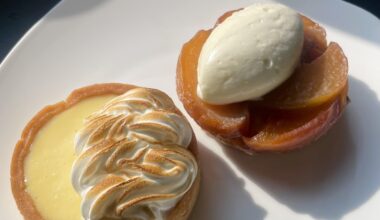 Lemon Tart and Peach Tarte Tatin