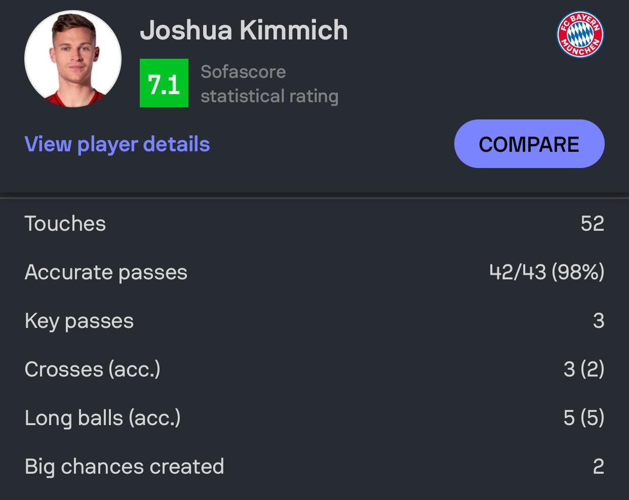 Love to see Kimmich midfield working again…..he is back 🔥🙌🏻