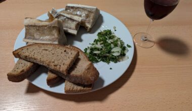 Roasted marrow bones with parsley salad. Manhattan as aperetive