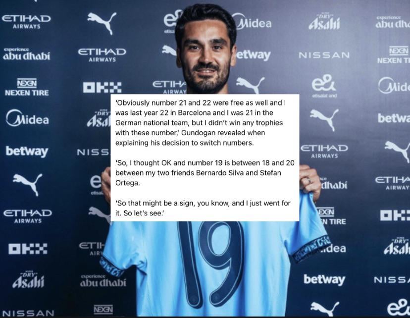 Gundogan reveals reason for choosing number 19