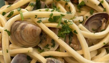 Pasta with clams 😍🤌