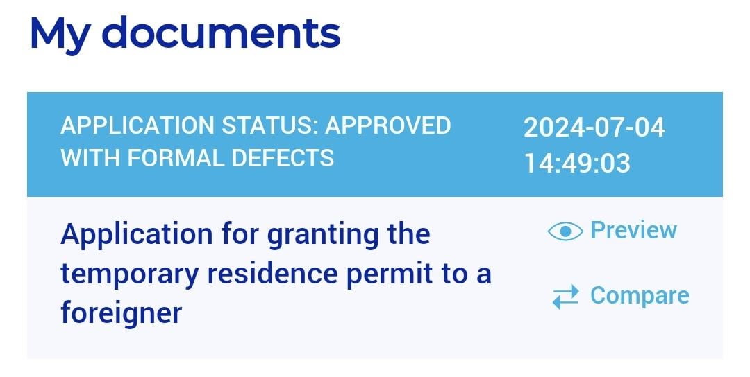 Formal defects in trc application