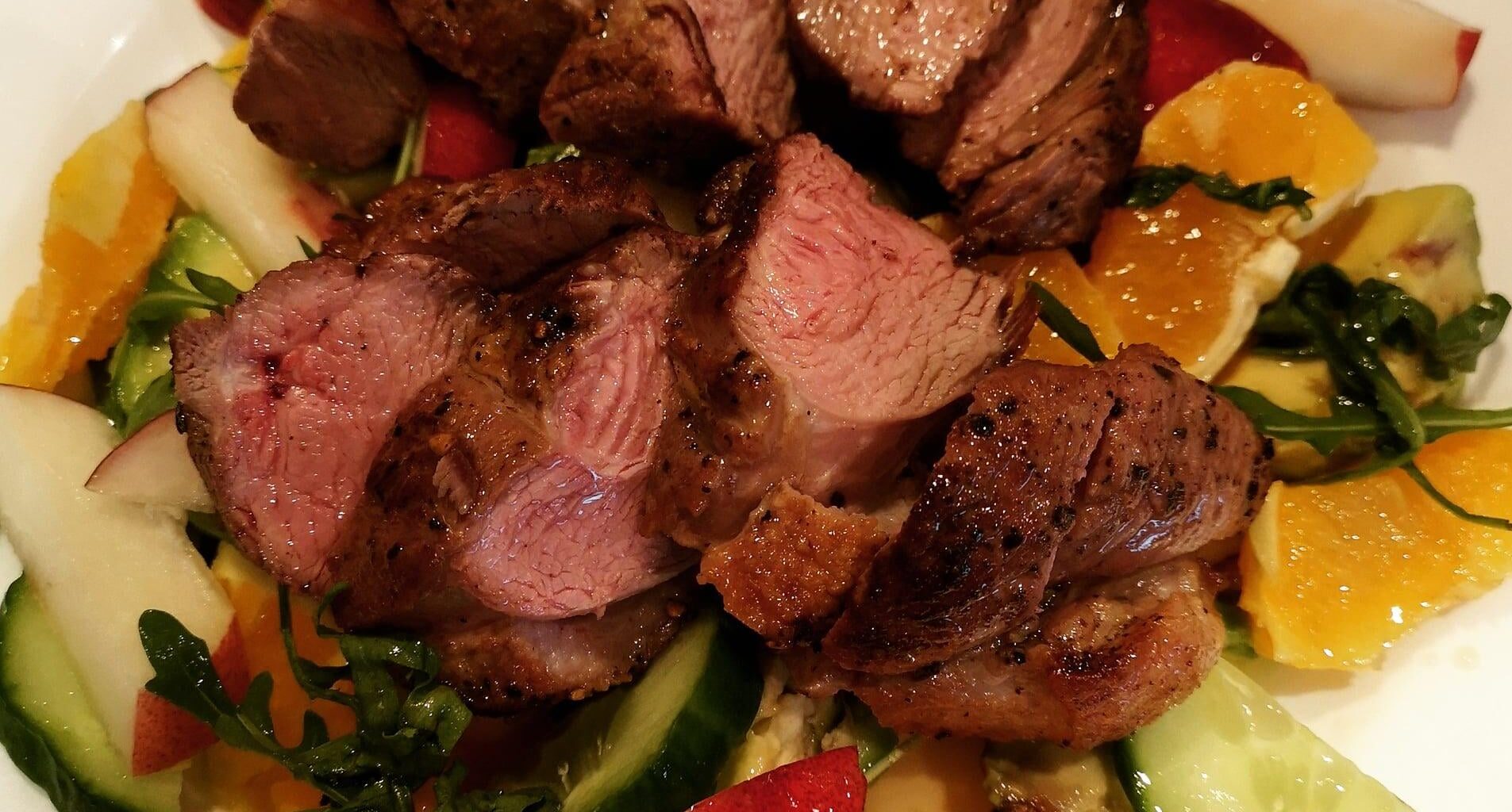 duck citrus salad with orange dressing
