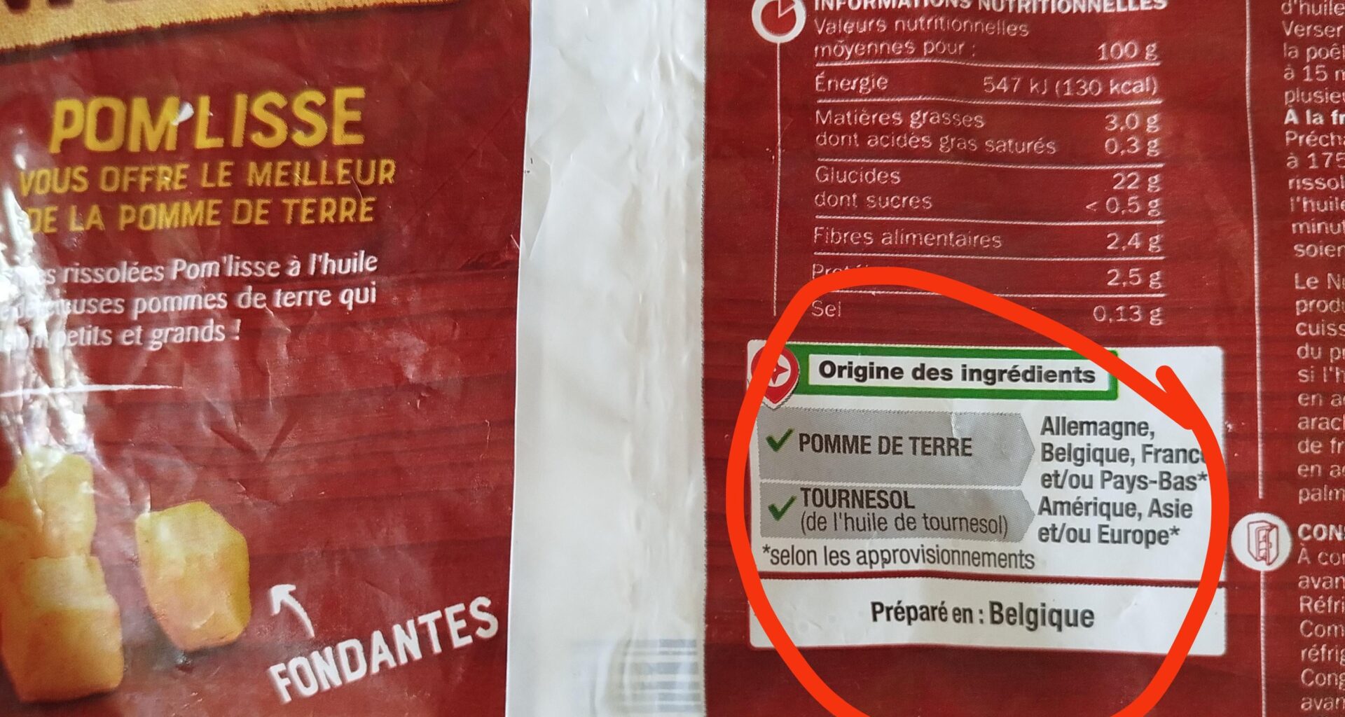 Il se fouterait pas un peu de nous sur l'origine des produits ?