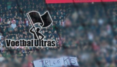Spandoek van Feyenoord vandaag tijdens de wedstrijd tegen Willem II. Volgens ingezonden bronnen verwijst Feyenoord met dit spandoek naar de vier Nederlandse jongens uit Tilburg die tijdens hun vakantie in Albufeira werden neergestoken bij een ruzie met een groep Ieren.