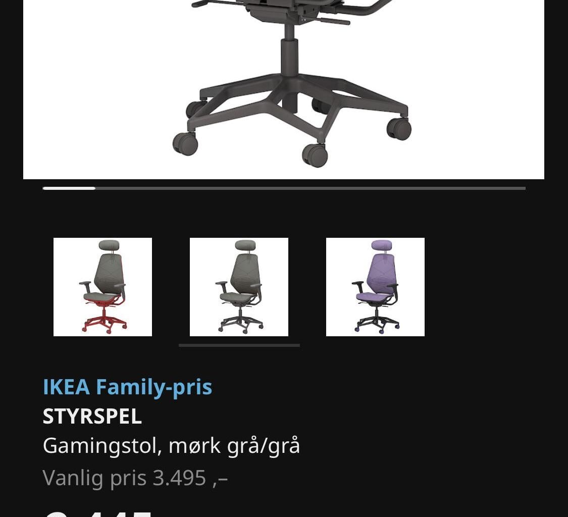 Bought this chair last week, now it's 1000kr off.