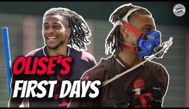 Olise's first day at Bayern