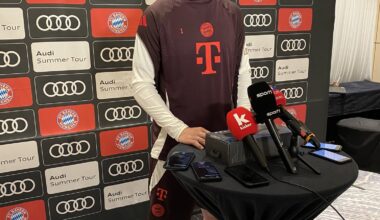 Manuel Neuer macht sich für einen Verbleib von Leon Goretzka stark: „Ich wünsche ihm nur das Beste und möchte natürlich, dass er bei uns auf dem Platz steht. Er hat uns sehr oft geholfen und ist wirklich ein toller Spieler mit einer körperlichen Präsenz und guten Ausstrahlung.“