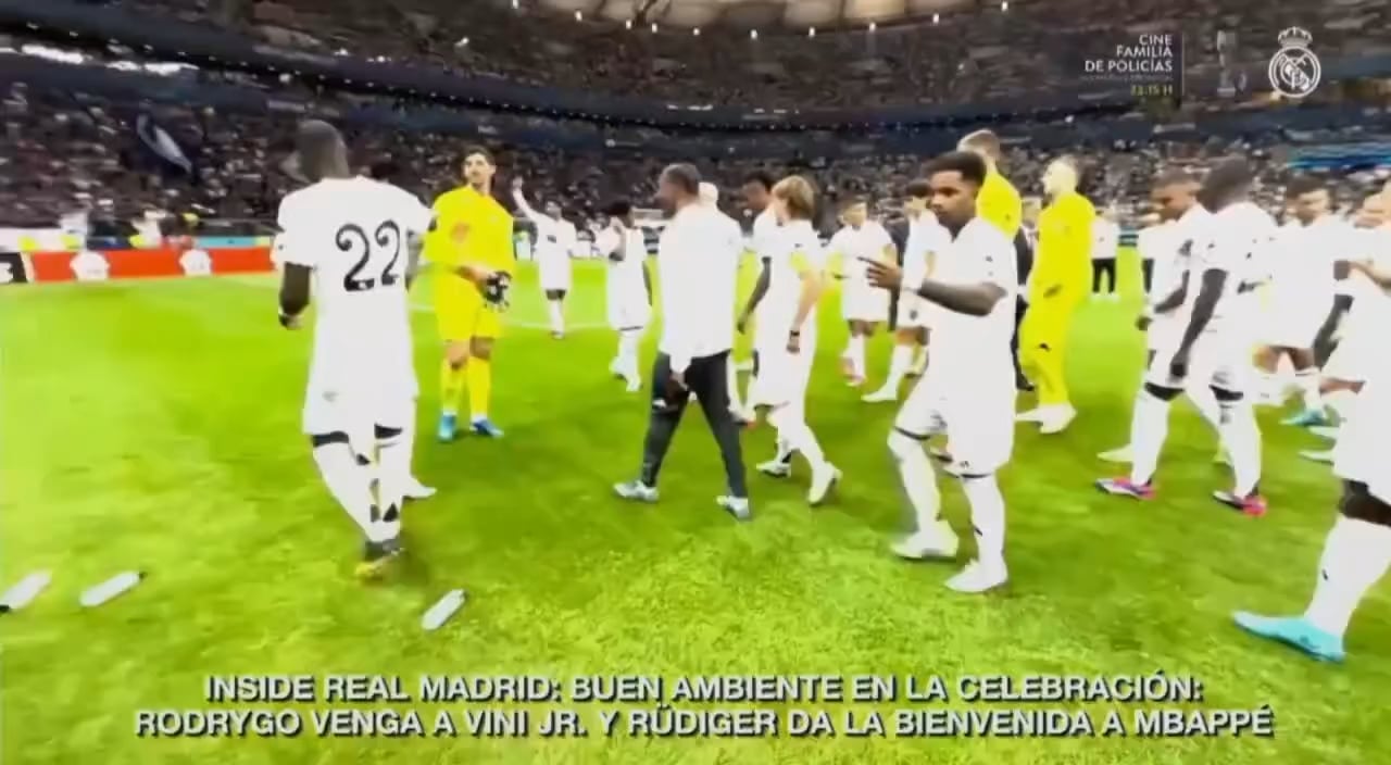 Rodrygo slaps Rudiger who then slaps Mbappe