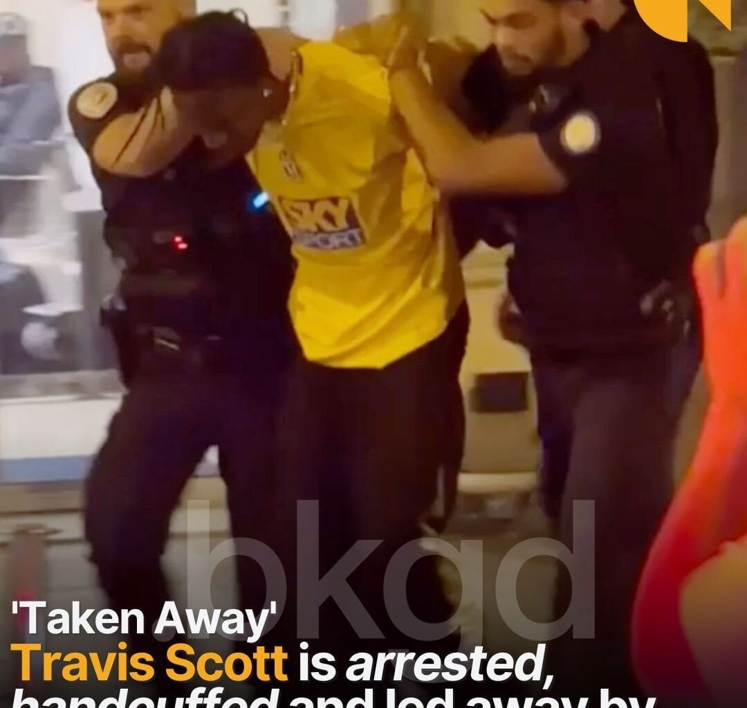 Travis Scott arrested in Paris while wearing a Chimenti shirt from 04-05