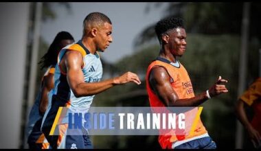 Working hard at Real Madrid City! Mbappe's first training video