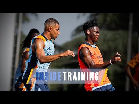 Working hard at Real Madrid City! Mbappe's first training video