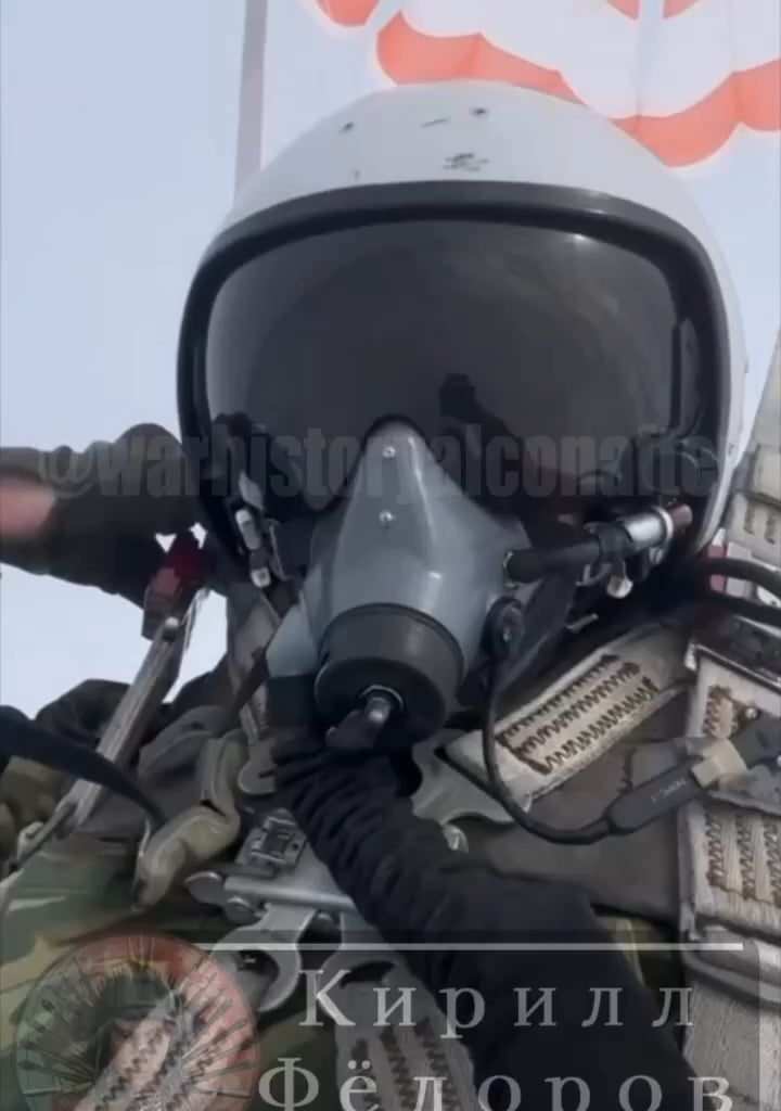 A Russian pilot filmed the first seconds after his ejection from a militarty aircraft