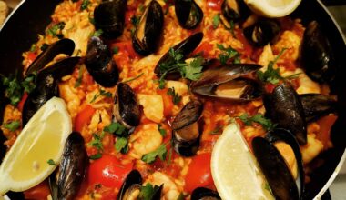 Seafood and Chicken Paella homemade