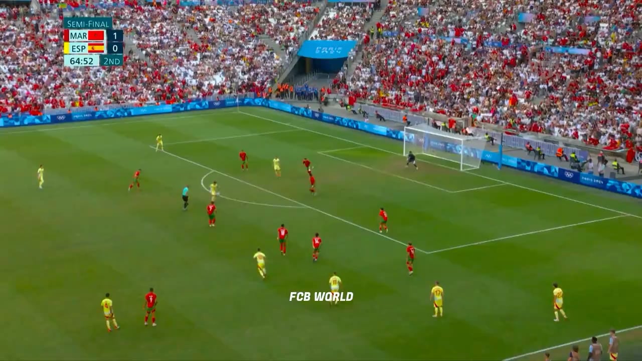Fermin scores against Morocco at the Olympics Semifinals to level the score