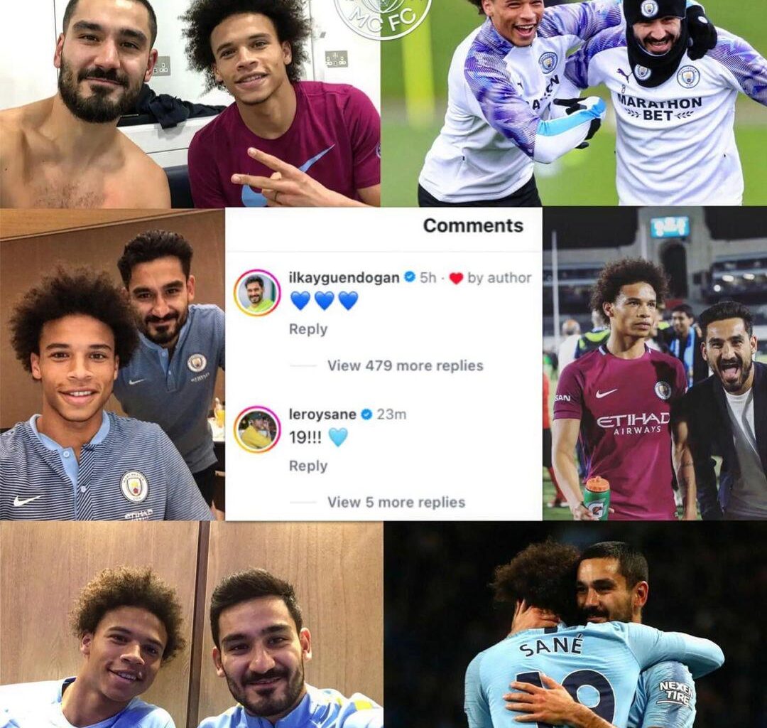 Leroy Sané commenting on Gündoğan taking his no. 19 shirt number 🇩🇪💙