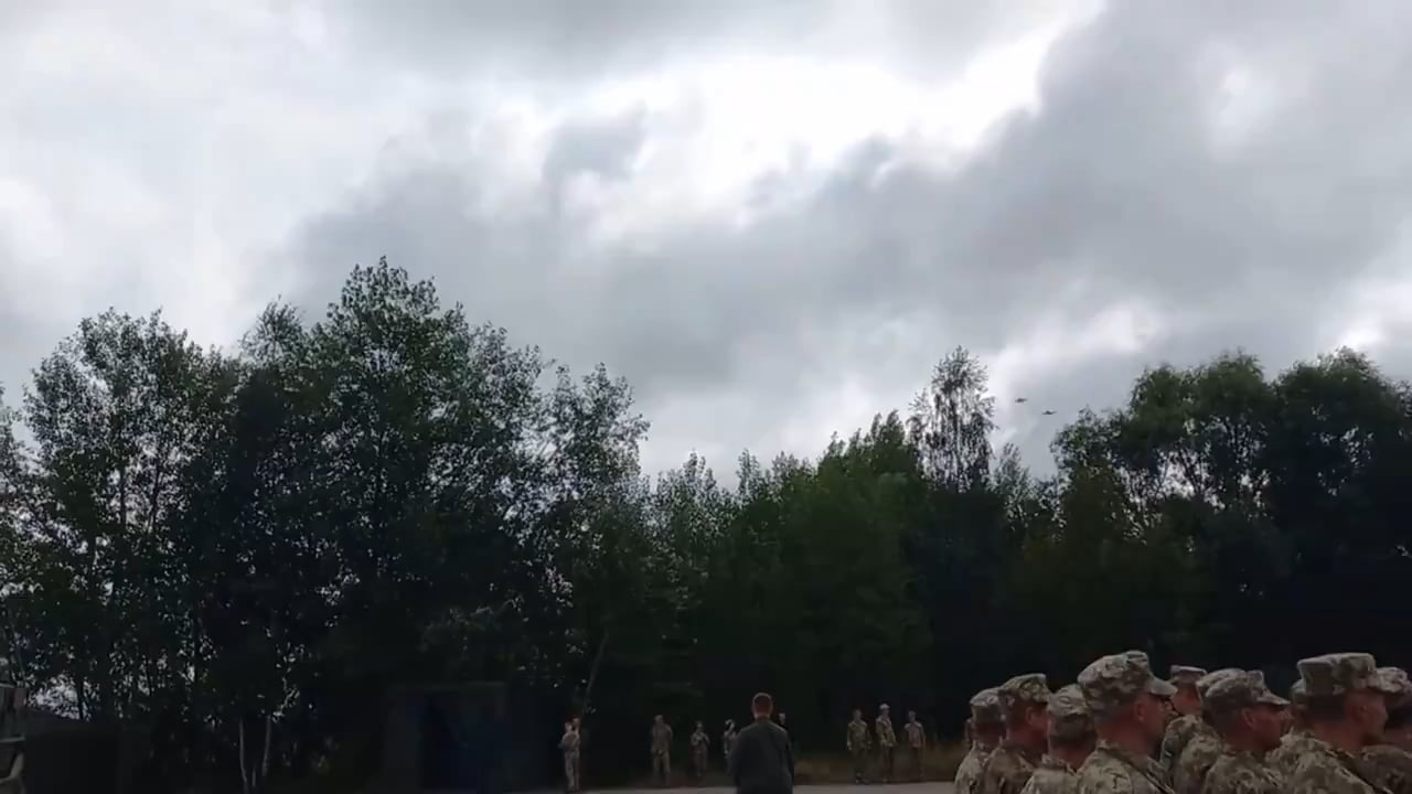 Ukrainian Air Force F-16 flyby