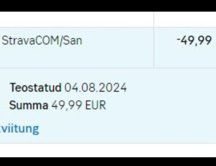 49.99€ võetud panga kontolt