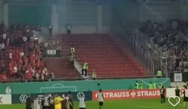 Pauli Fans singen „Nie wieder Deutschland“ nach dem Sieg gegen Halle