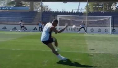 Mbappé's golazo in training today.