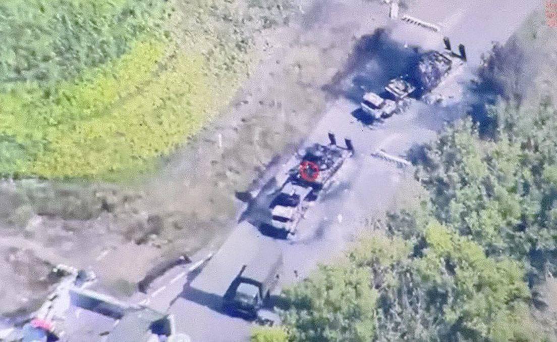 KAMAZ tractors and two T-62M tanks were destroyed in the Kursk region