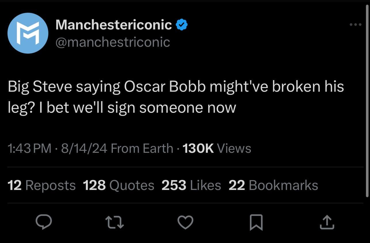 If Oscar Bobb is hurt who should we sign for the attack