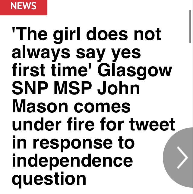 MSP John Mason has been in the news recently for unsavoury tweets. Here’s another one from 2017.   To what extent have attitudes like this and the failure to take action earlier contributed to the SNPs decline in fortunes since 2017?
