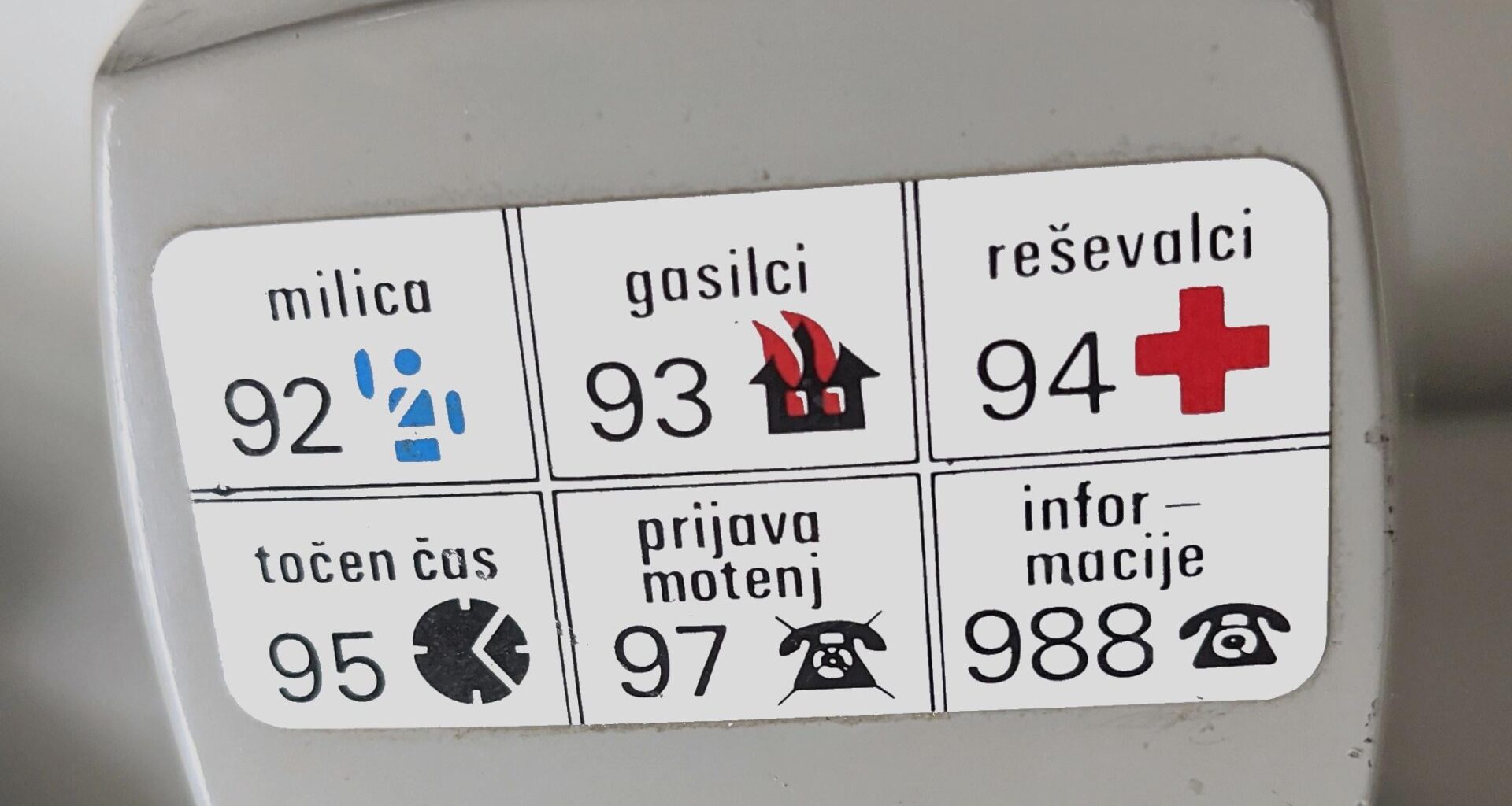 👮🚒 Katera telefonska številka pa vas naredi nostalgične? 🔢