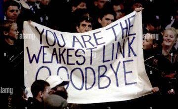 The last time we met in the league, they relegated us (!) One of my earliest memories as a City fan was seeing this sign. Need to see a good 5-0 win today boys.
