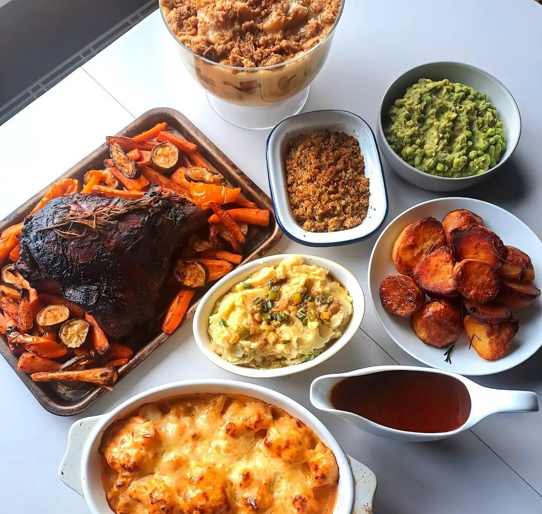 An Irish Sunday Roast Lamb Dinner in honour of Lúnasa (harvest festival)
