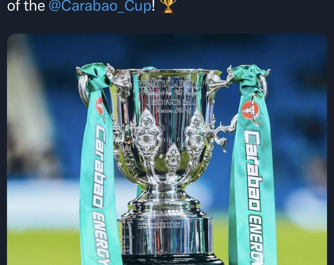 We face Watford at home in the Carabao cup third round.
