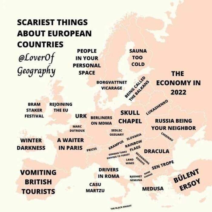 Scariest things about European countries